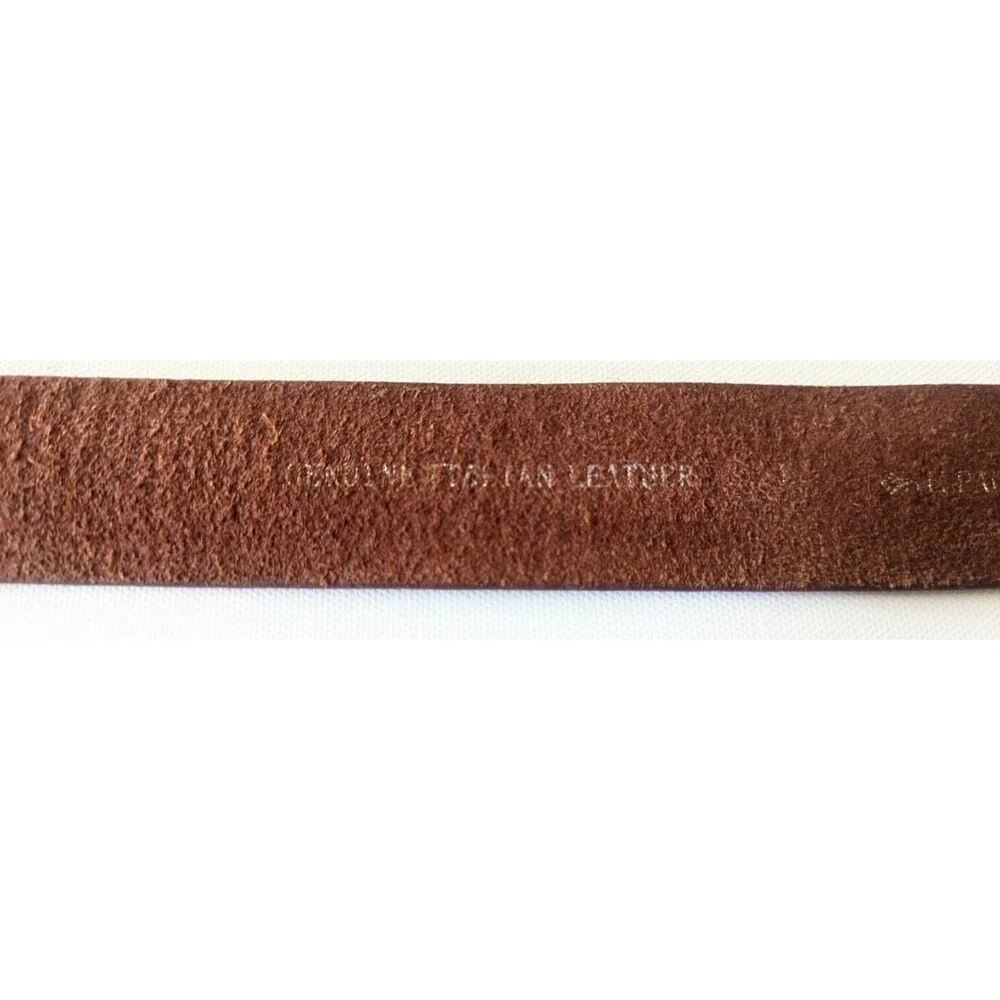 Vtg Silpada Genuine Italian Leather Brown Silver Tone Buckle Belt Women’s Large